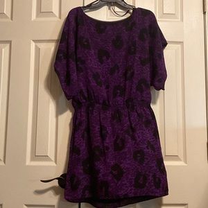 Purple and Black printed dress
